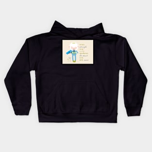 He Gives Strength Kids Scripture Art Kids Hoodie